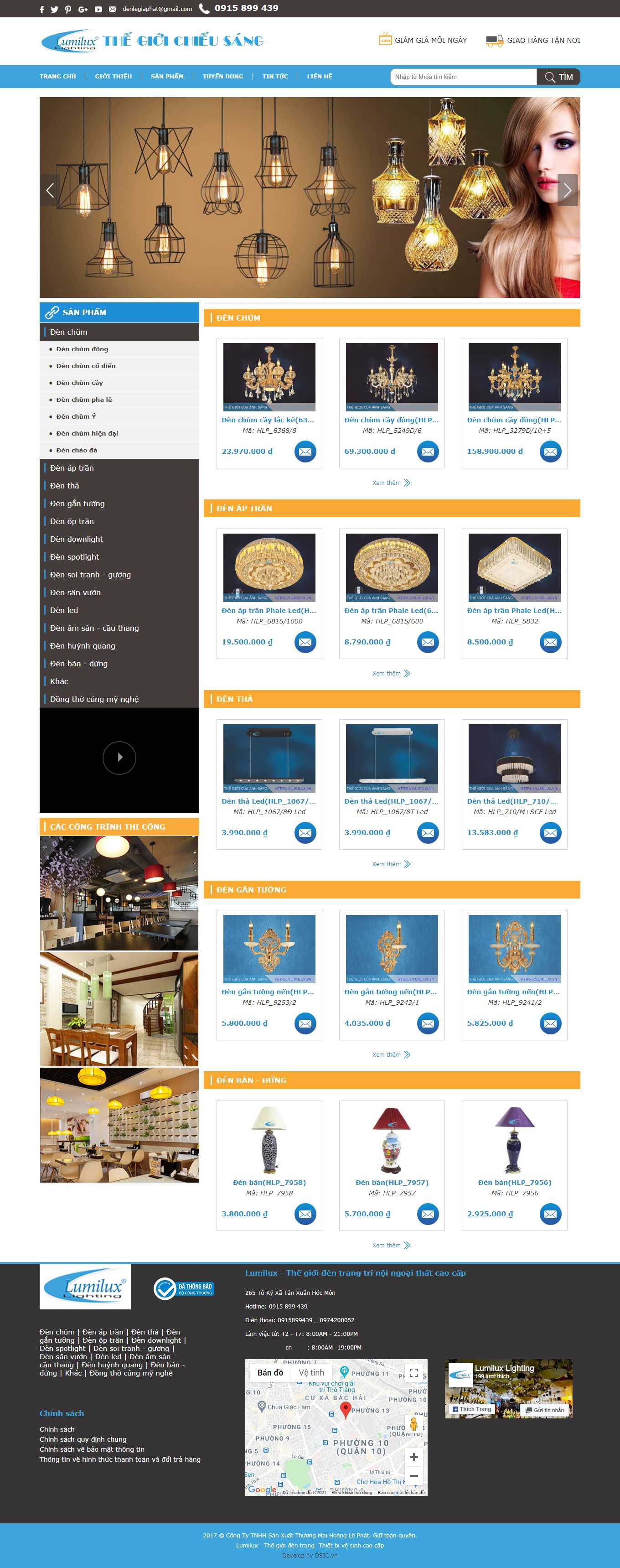 Thiết kế Web magento lumilux.vn