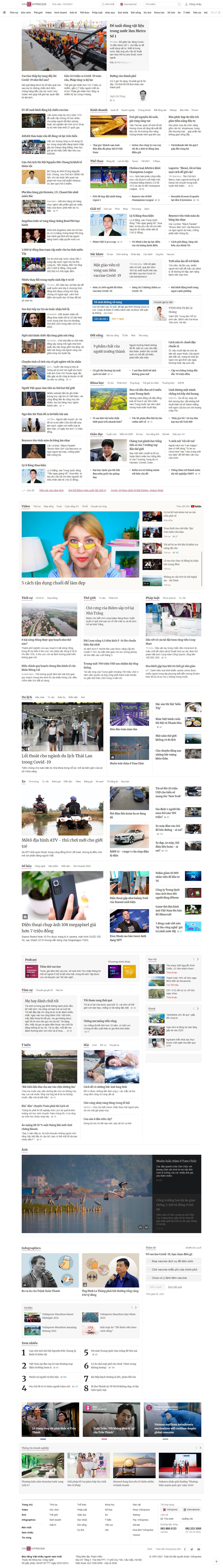 Thiết kế Web tin tức vnexpress.net