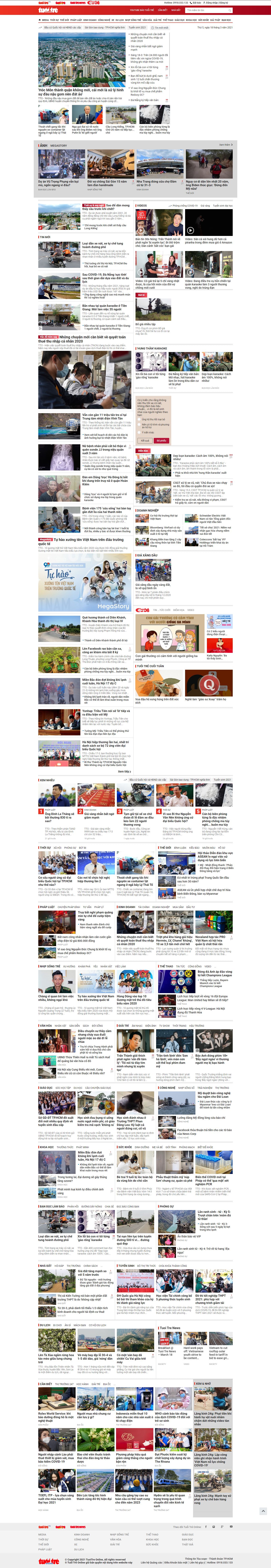 Thiết kế Web tin tức tuoitre.vn