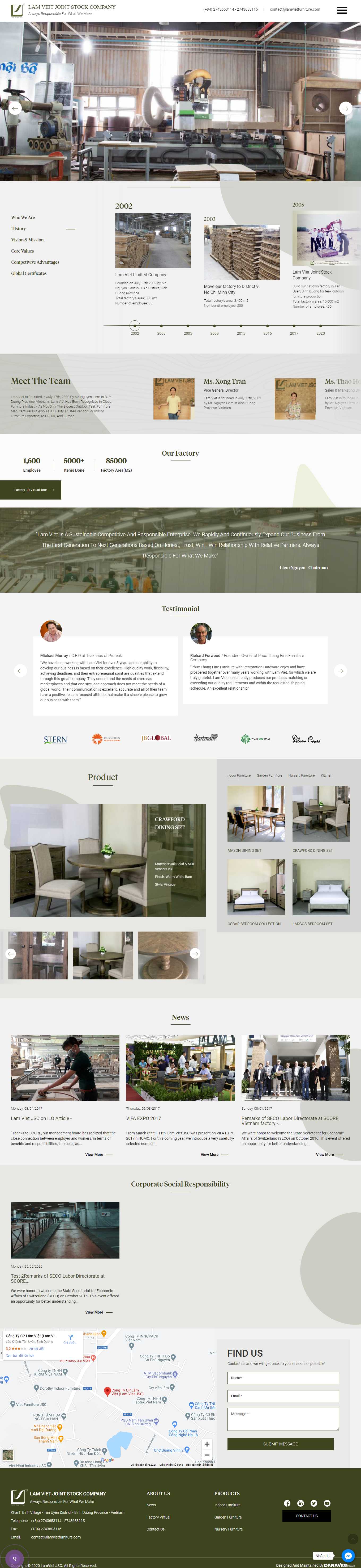 Thiết kế Web siêu việt lamvietfurniture.com