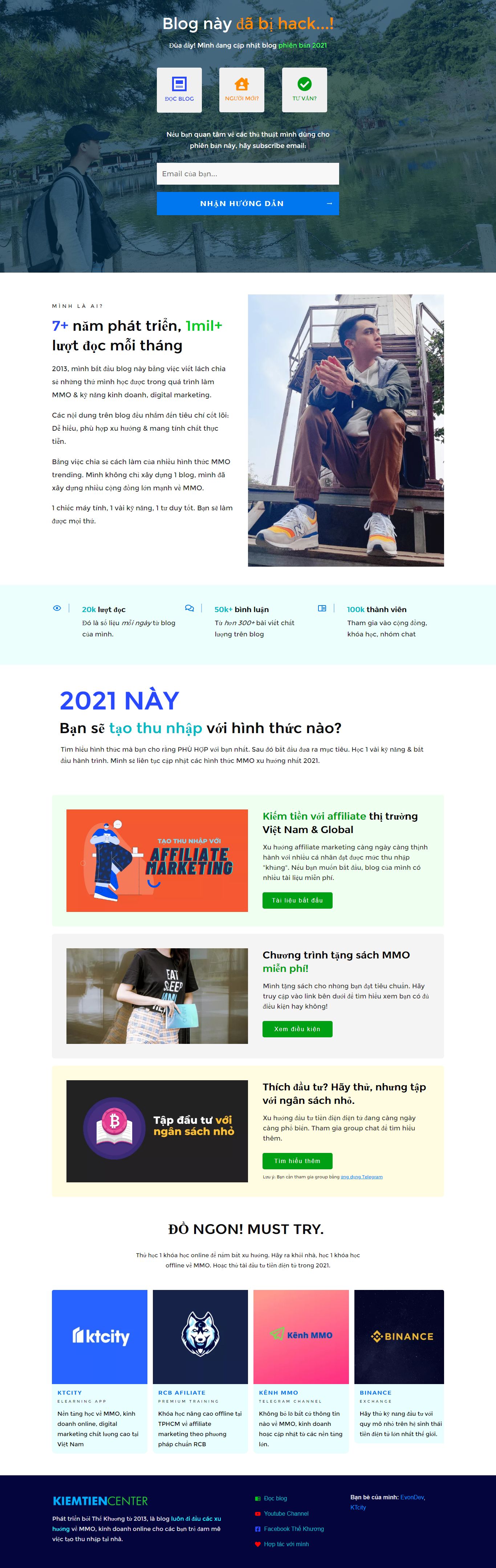 Thiết kế Web kinh doanh online kiemtiencenter.com