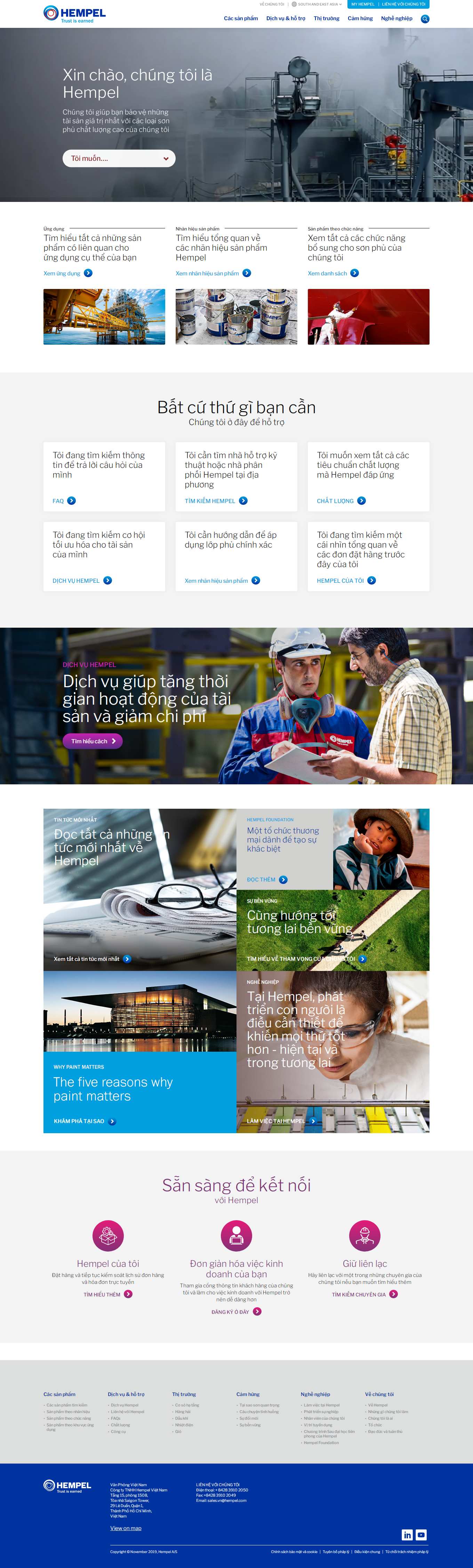 Thiết kế Web dầu khí hempel.com