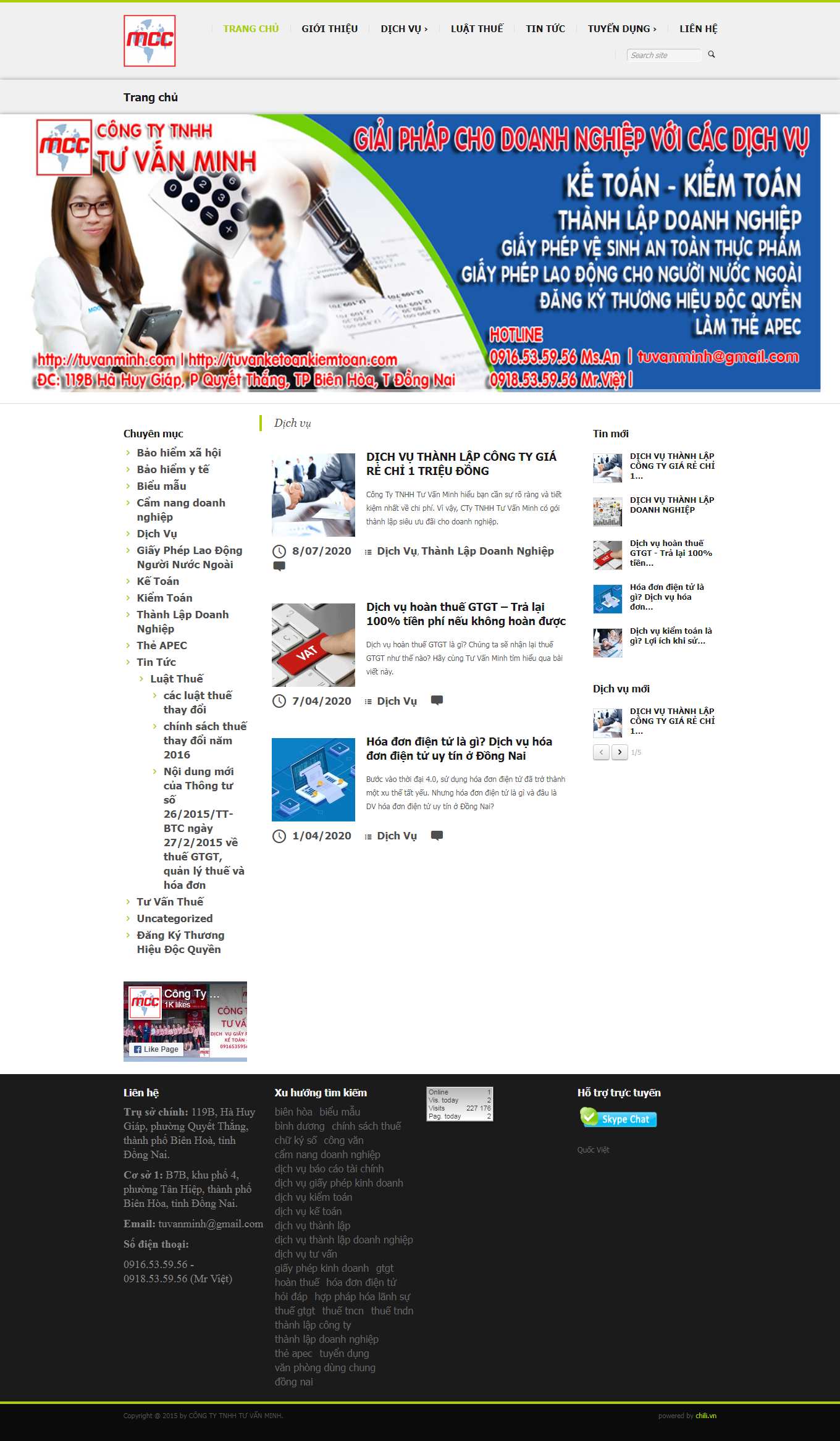 Thiết kế Web kiểm toán tuvanketoankiemtoan.com