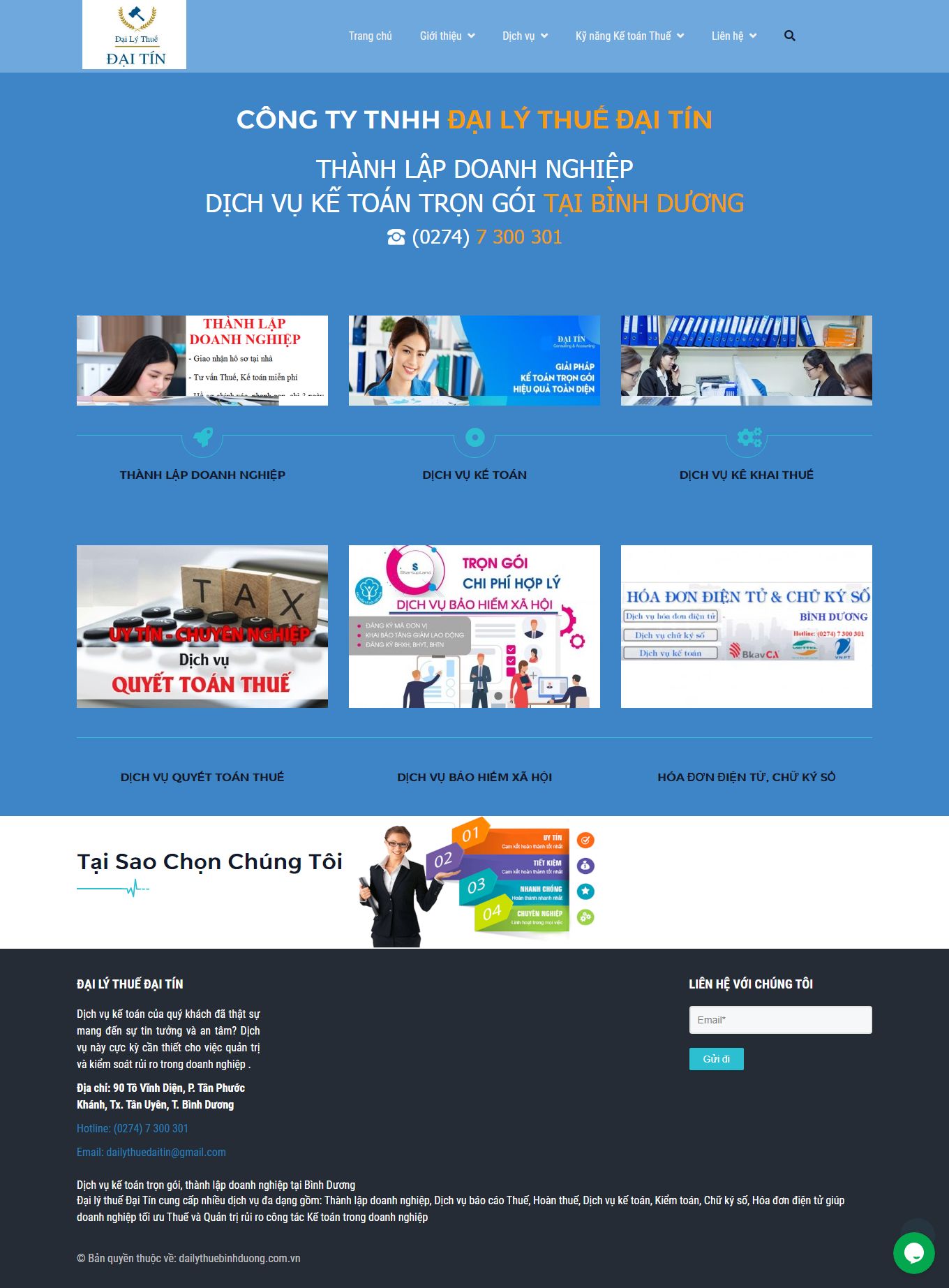 Thiết kế Web kiểm toán dailythuebinhduong.com.vn