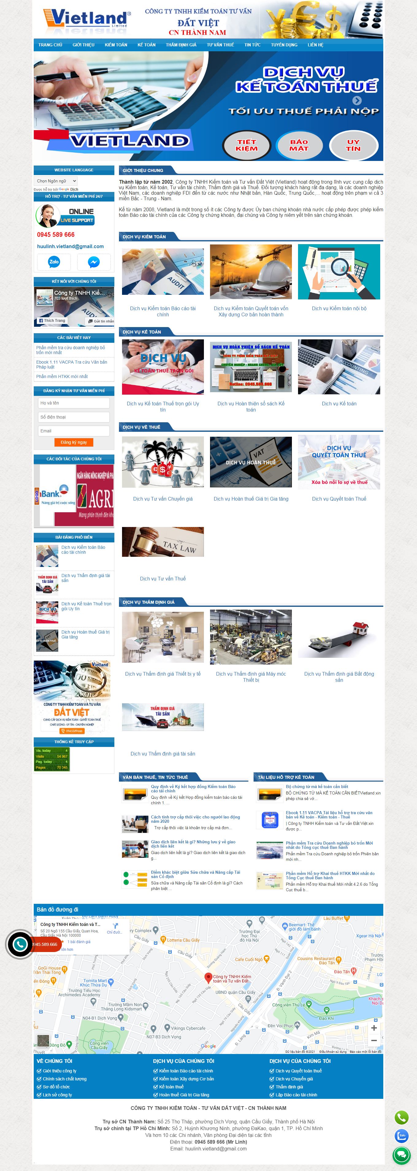 Thiết kế Web kiểm toán kiemtoanthanhnam.com