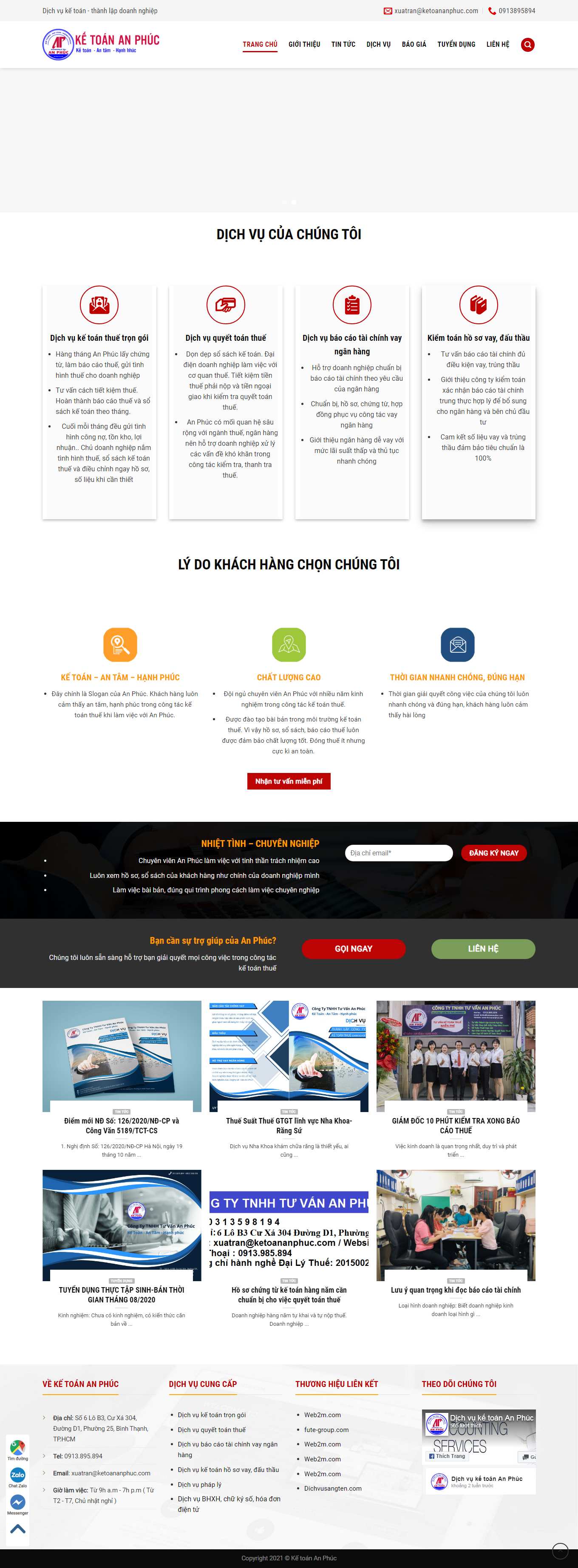 Thiết kế Web kiểm toán ketoananphuc.com