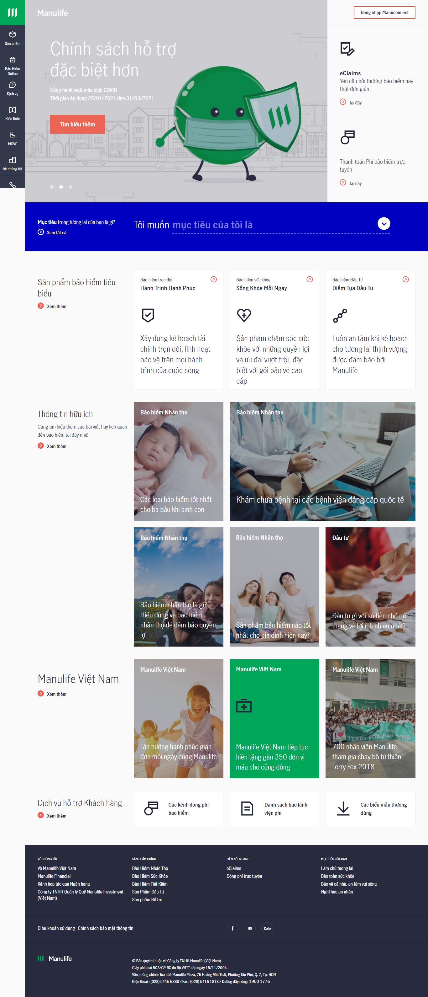 Thiết kế Web landing page manulife.com.vn