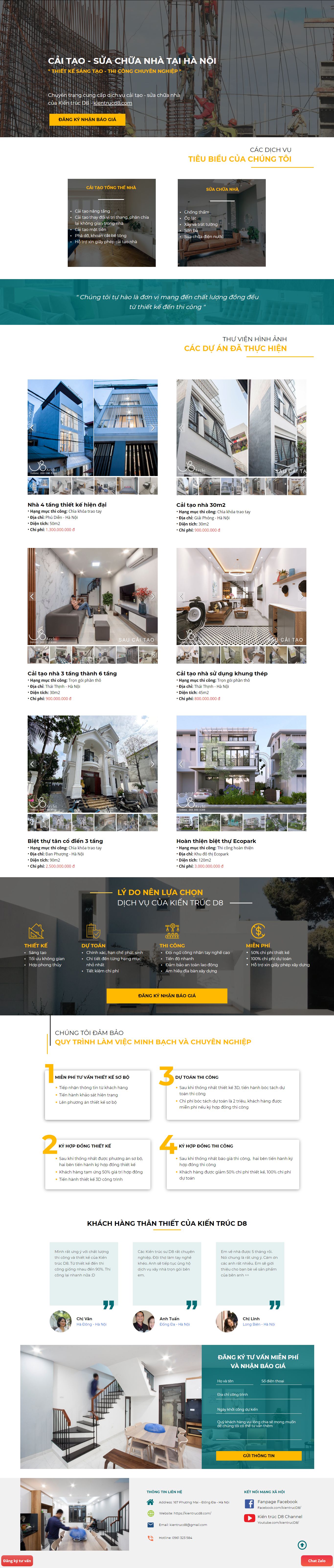 Thiết kế Web sửa nhà trọn gói caitaonha.kientrucd8.com