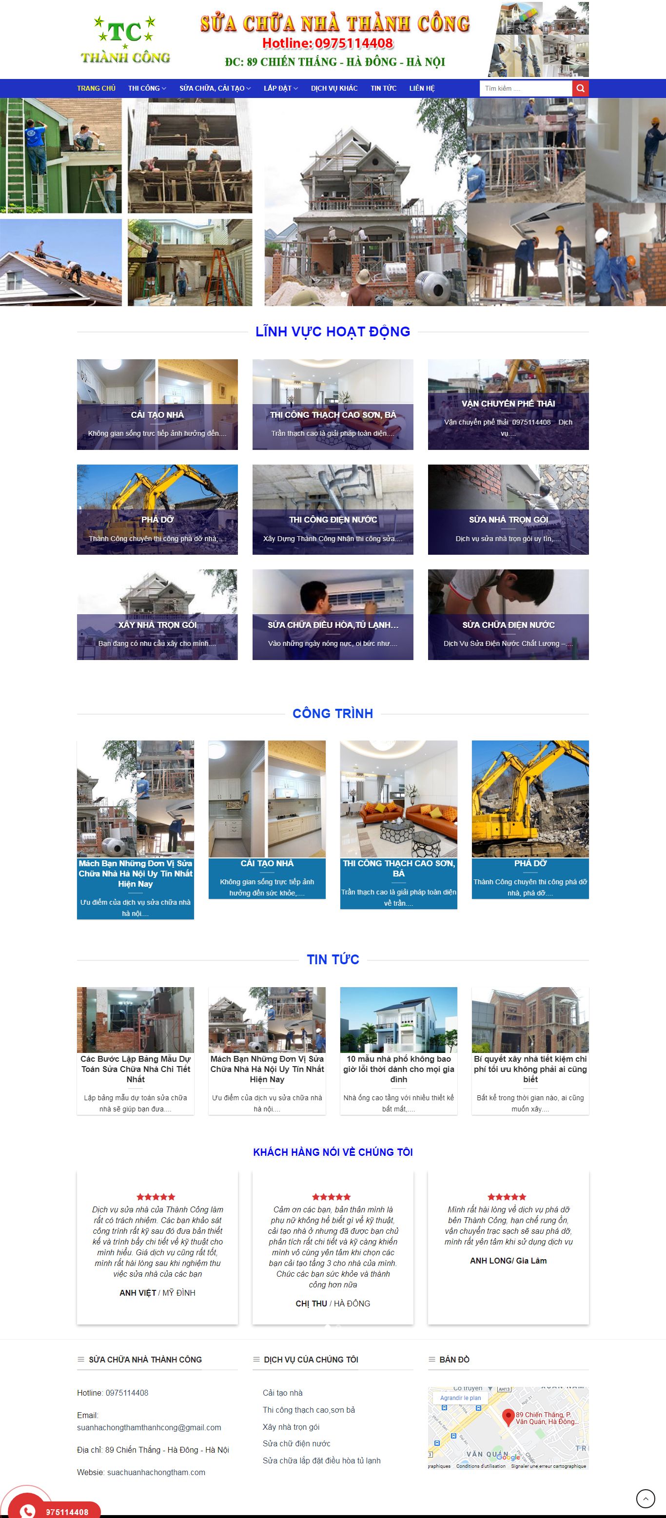 Thiết kế Web sửa nhà trọn gói suanhathanhcong.com
