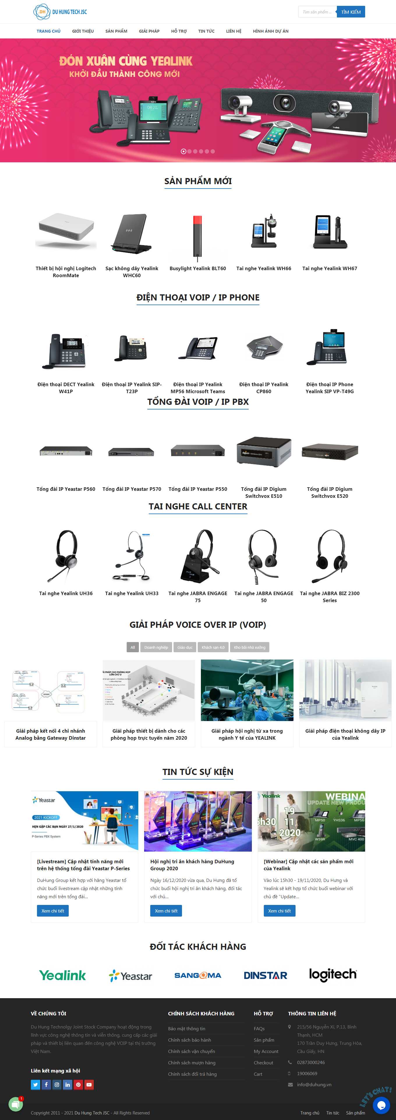 Thiết kế Web lắp đặt tổng đài duhung.vn