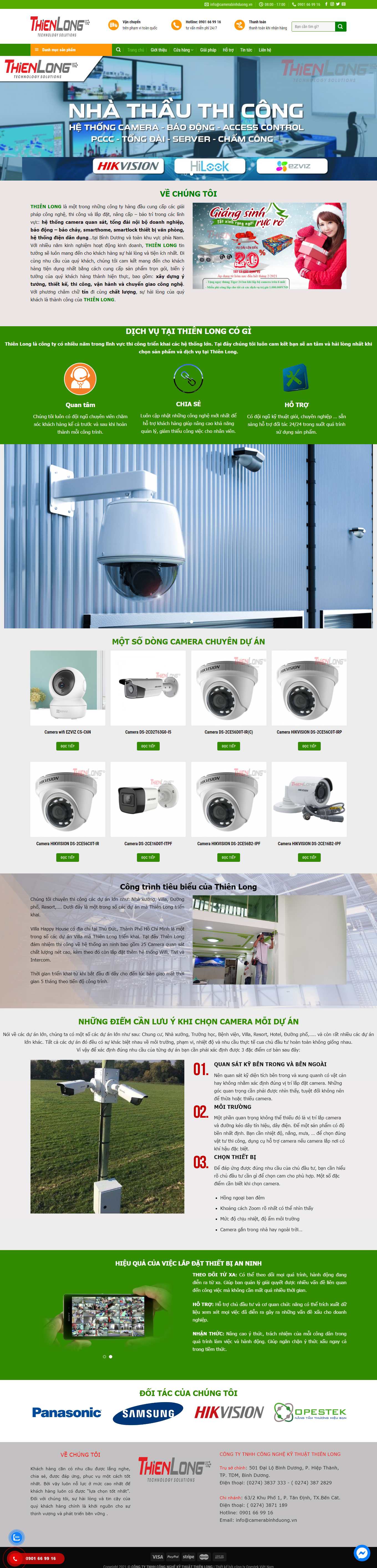 Thiết kế Web lắp đặt tổng đài camerabinhduong.vn