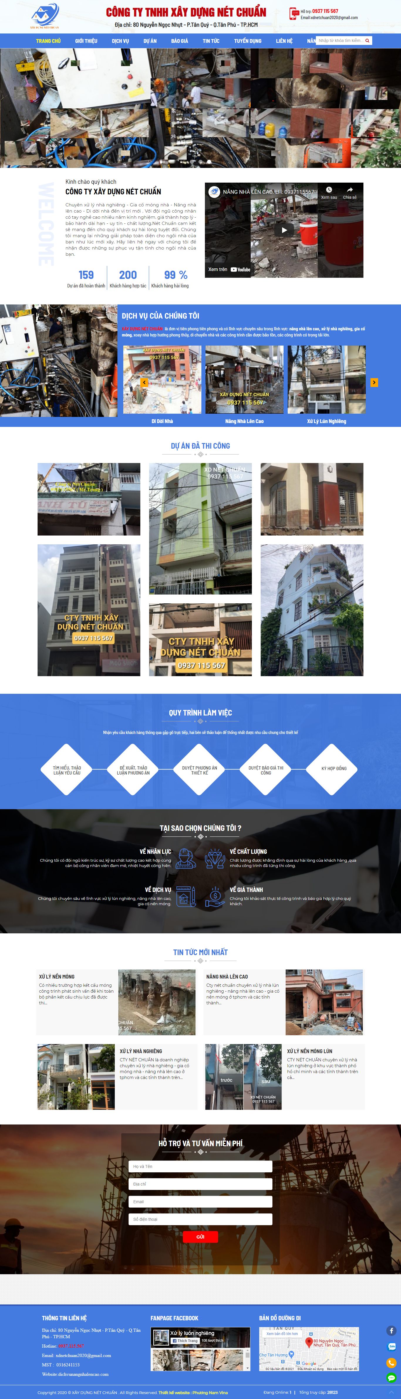 Thiết kế Web sửa nhà trọn gói dichvunangnhalencao.com