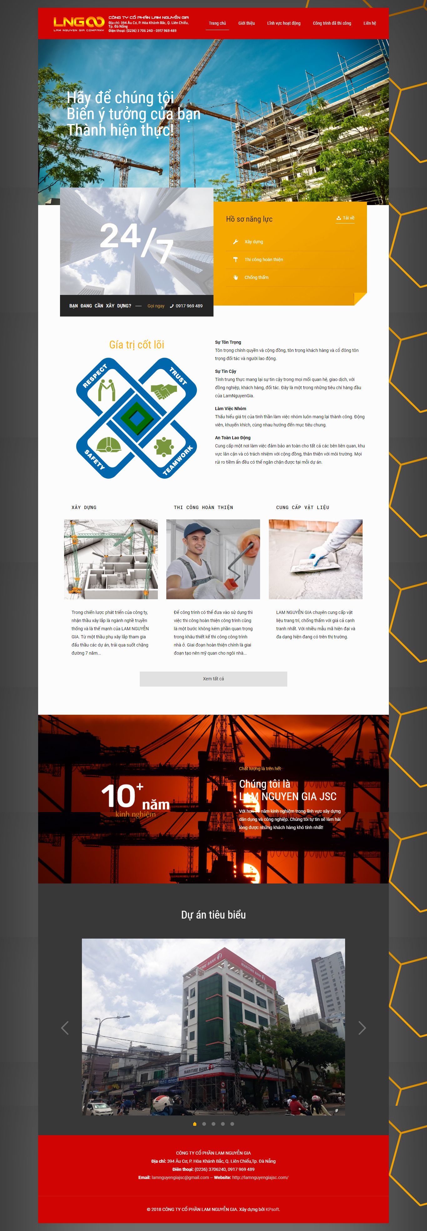 Thiết kế Web sửa nhà trọn gói lamnguyengiajsc.com