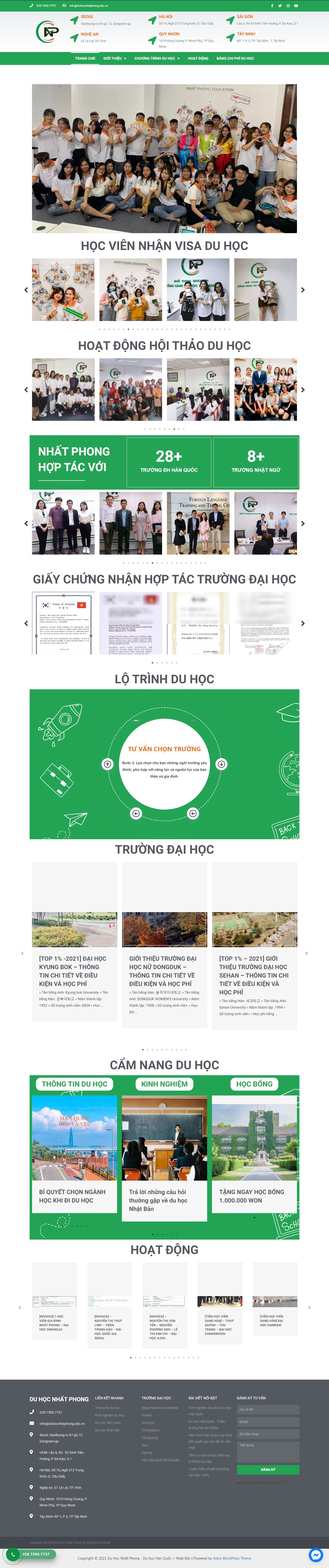 Thiết kế Web du học hàn quốc duhocnhatphong.edu.vn