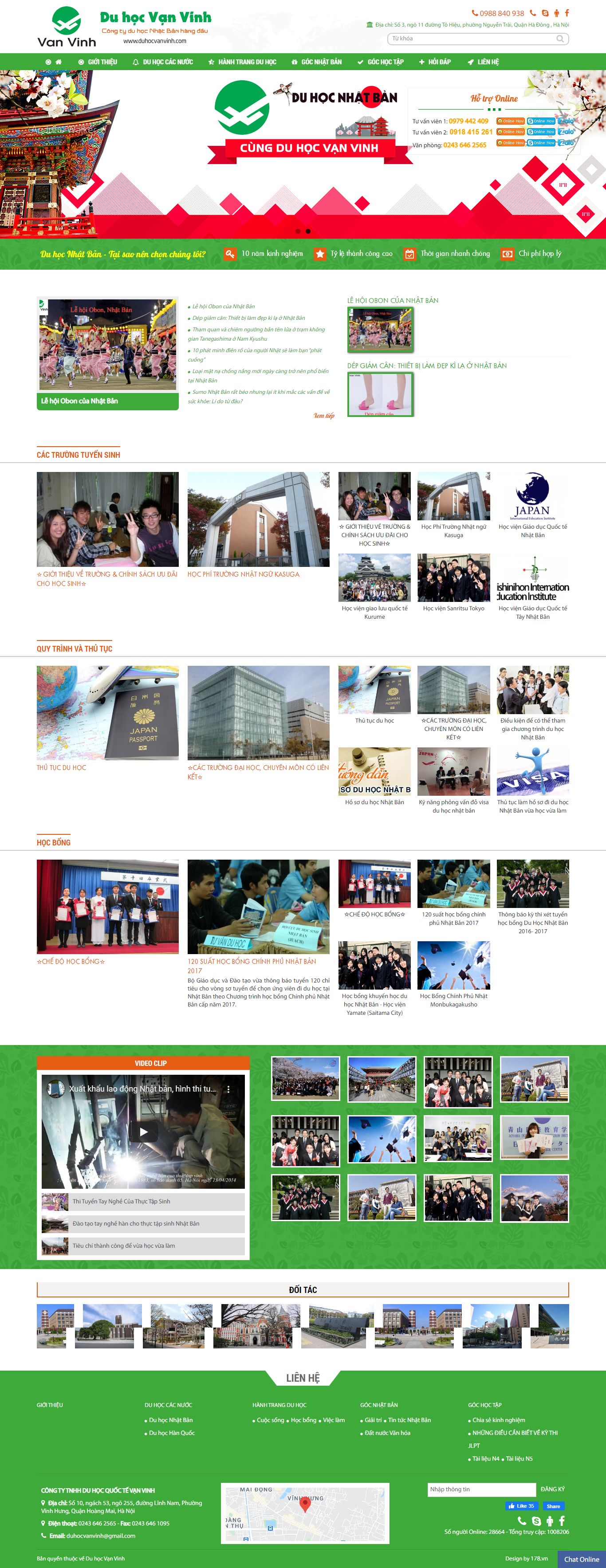 Thiết kế Web du học hàn quốc duhocvanvinh.com