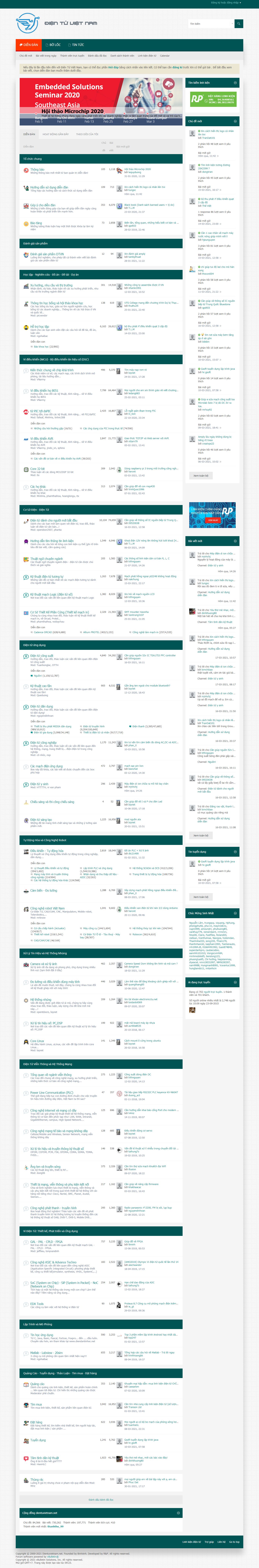 Thiết kế Web diễn đàn dientuvietnam.net