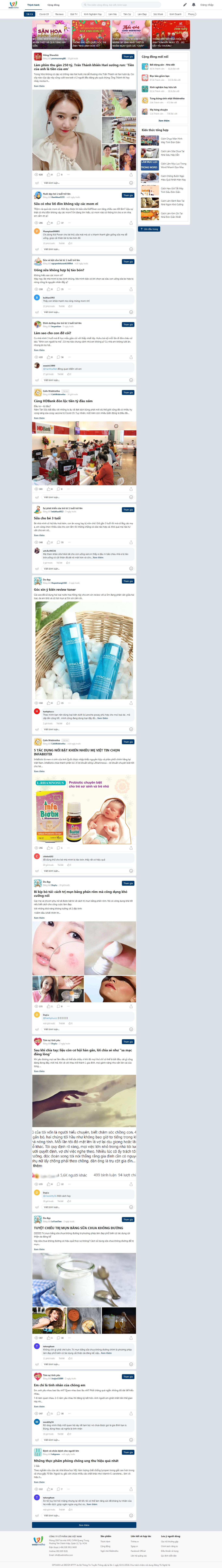 Thiết kế Web diễn đàn webtretho.com