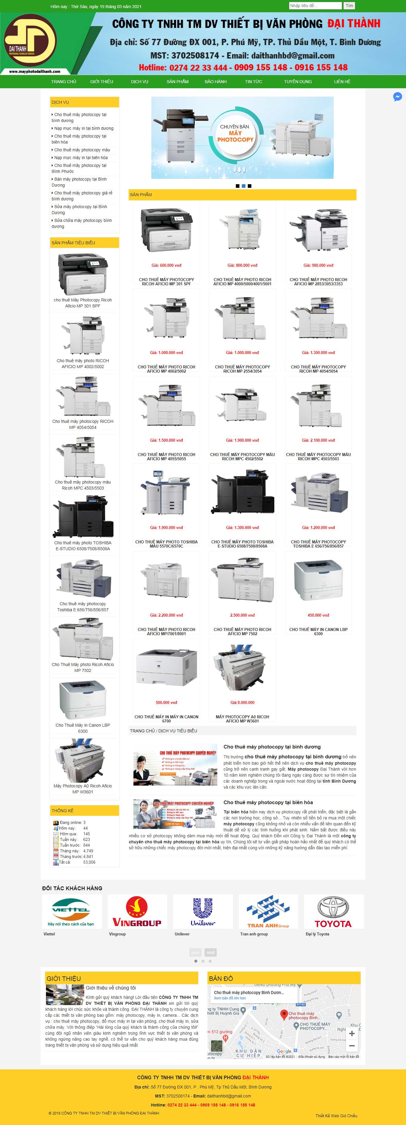 Thiết kế Web đống đa mayphotodaithanh.com