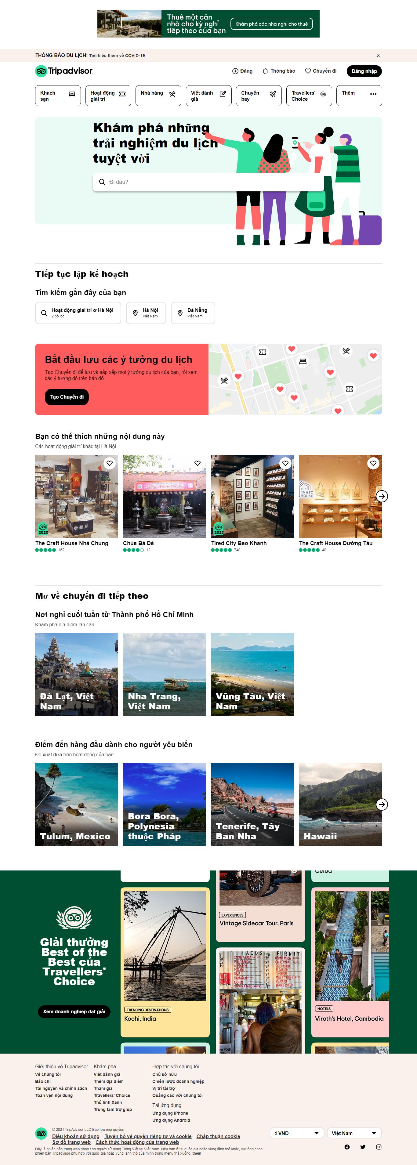 Thiết kế Web hội thảo tripadvisor.com.vn