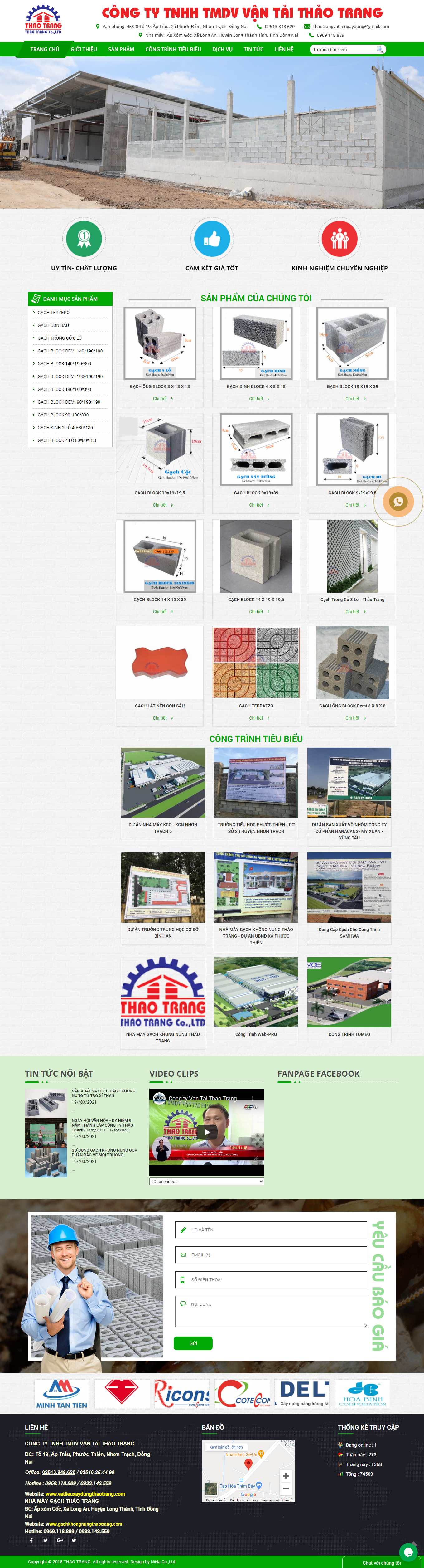 Thiết kế Web thanh xuân gachkhongnungthaotrang.com