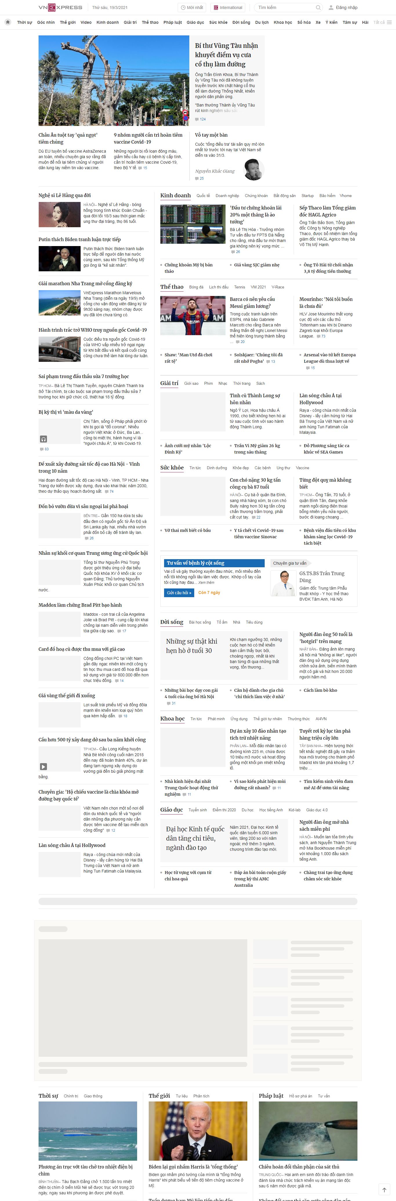 Thiết kế Web mạng xã hội vnexpress.net