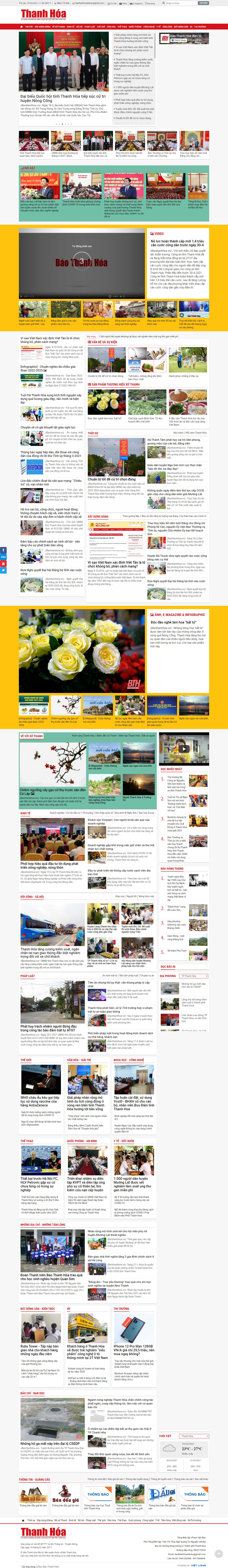 Thiết kế Web mạng xã hội baothanhhoa.vn