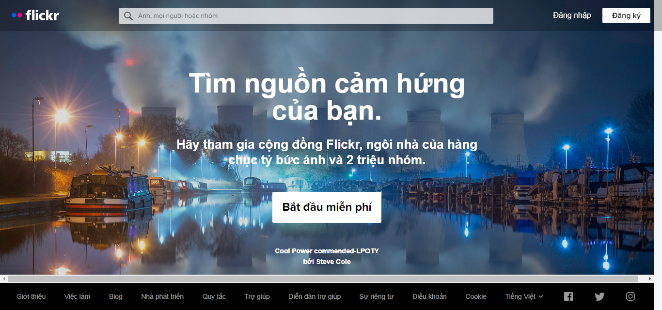 Thiết kế Web mạng xã hội flickr.com