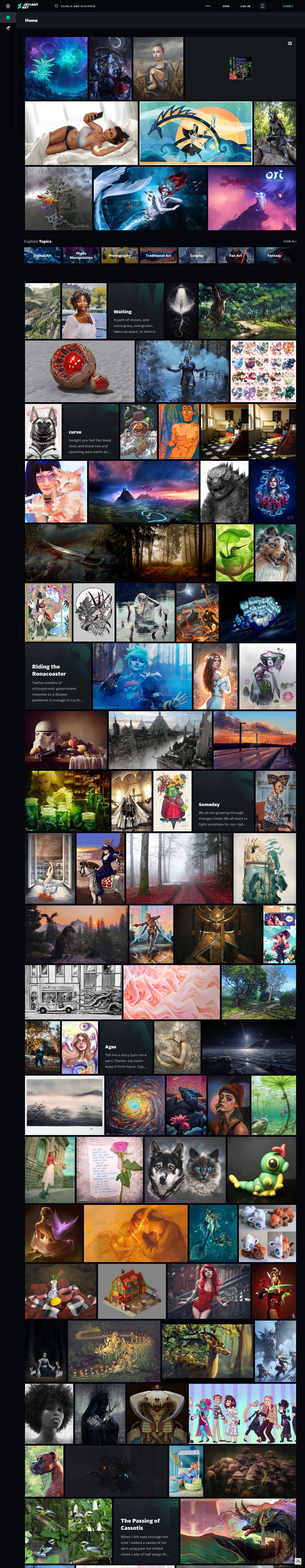 Thiết kế Web mạng xã hội deviantart.com