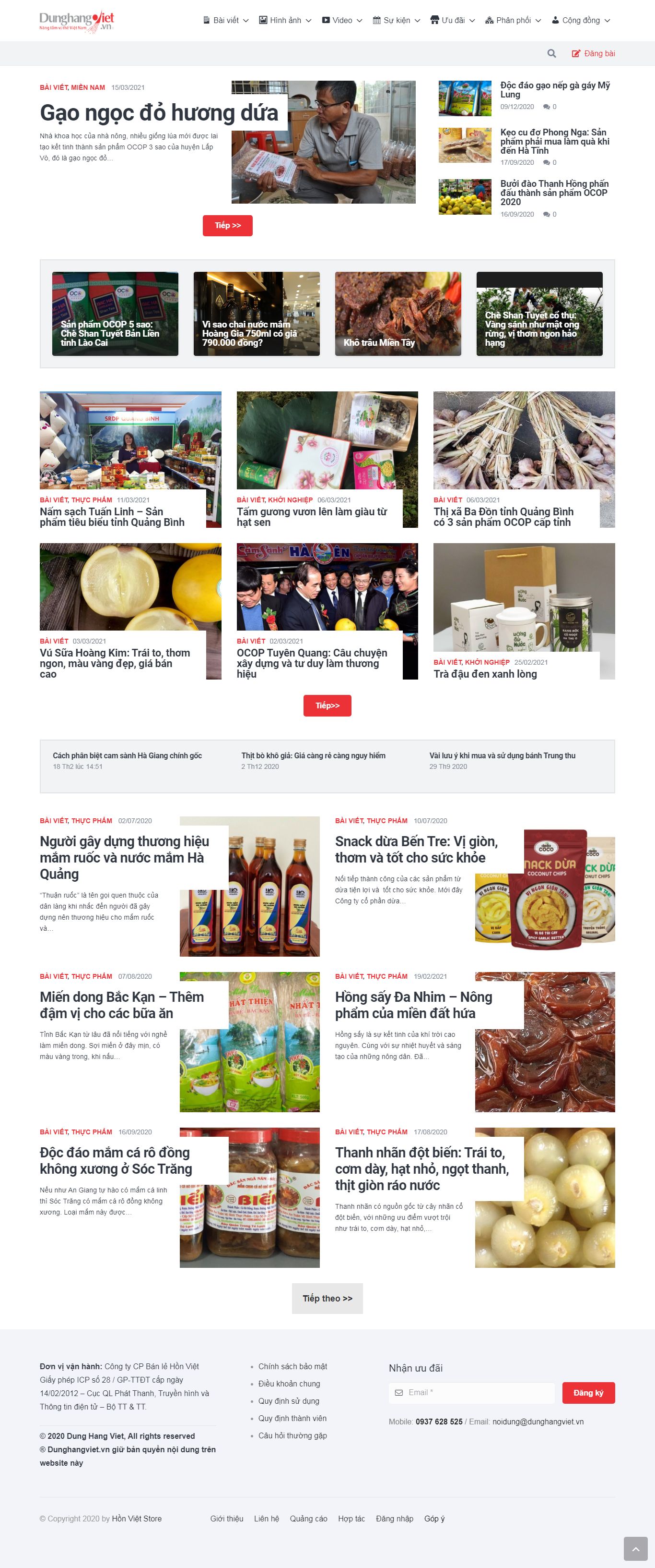 Thiết kế Web báo điện tử dunghangviet.vn