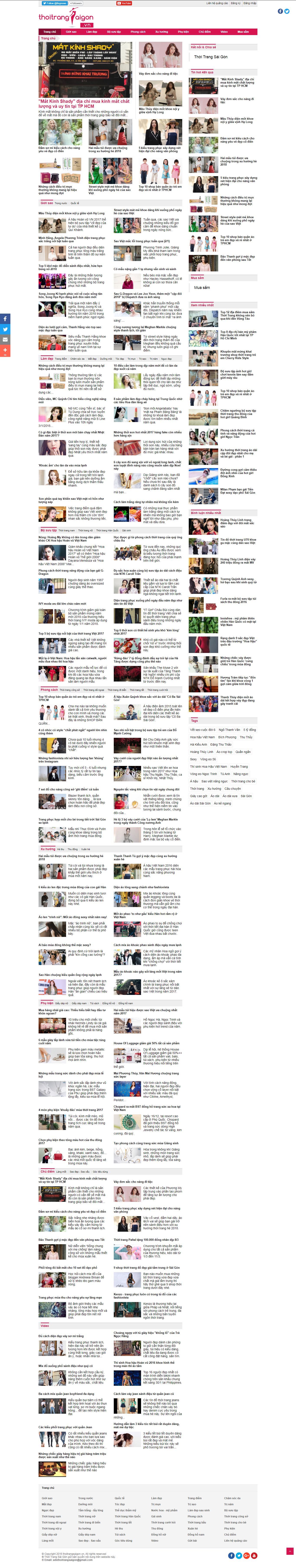Thiết kế Web báo điện tử thoitrangsaigon.vn