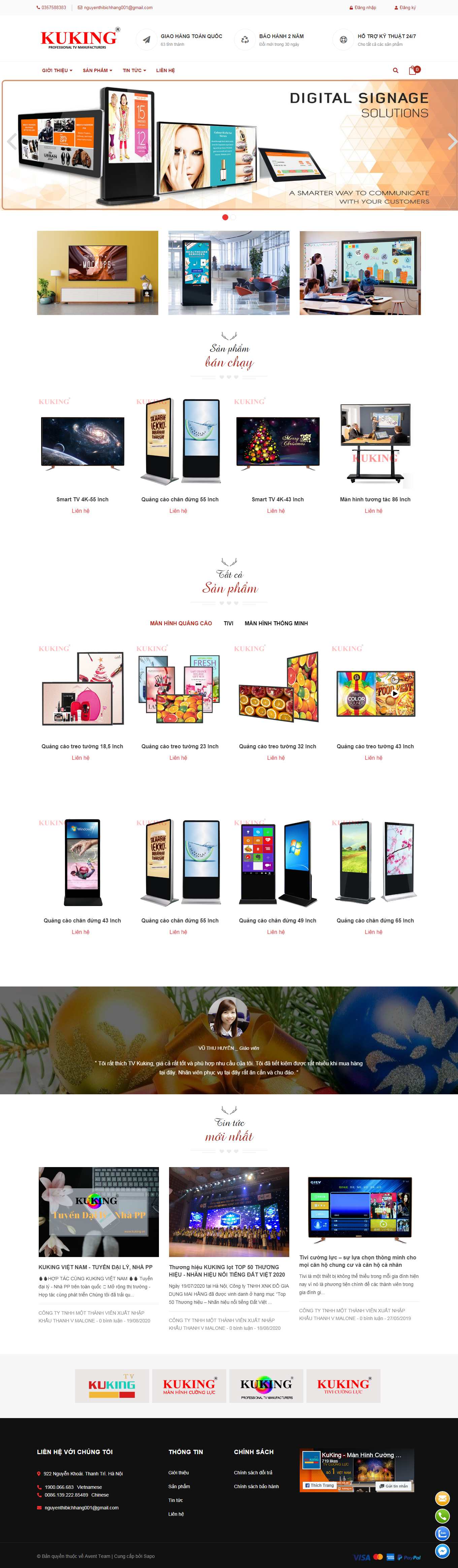 Thiết kế Web quận cầu giấy kuking.vn