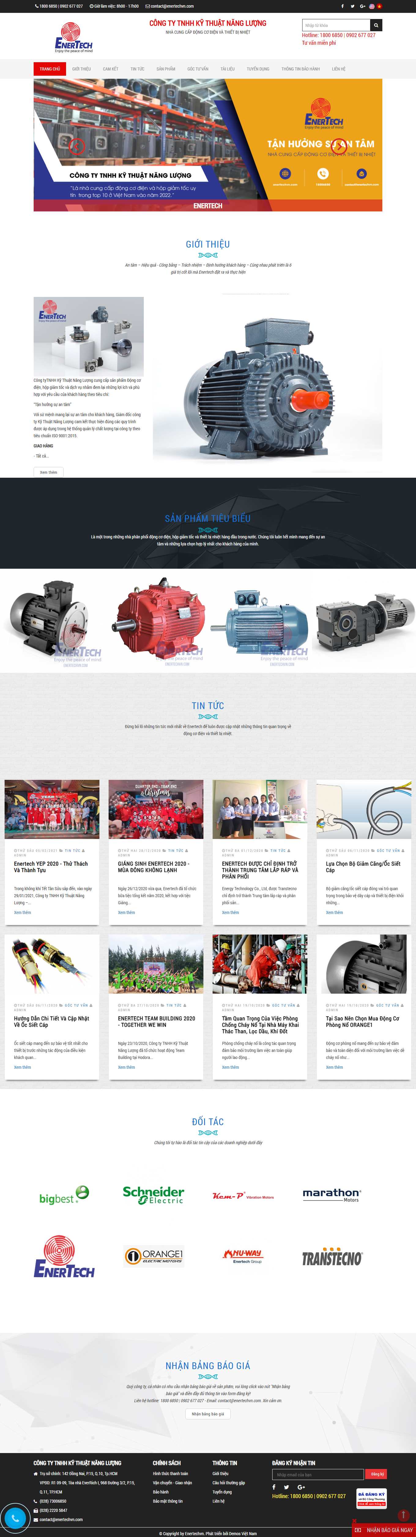 Thiết kế Web quận hoàng mai enertechvn.com