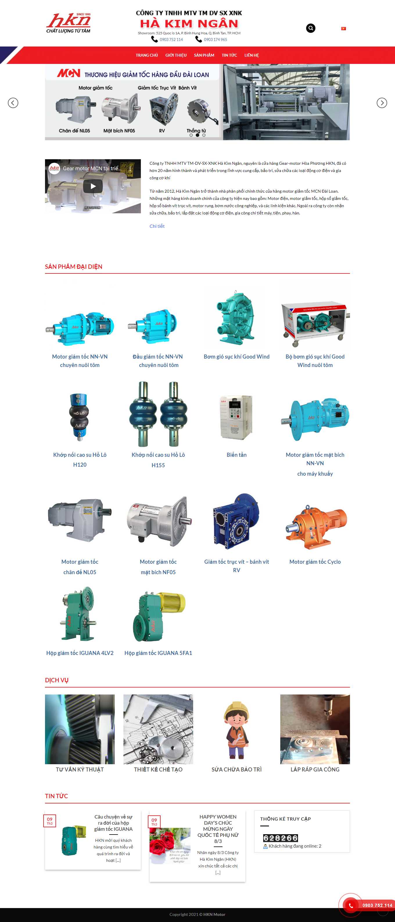 Thiết kế Web quận hoàng mai hknmotor.com