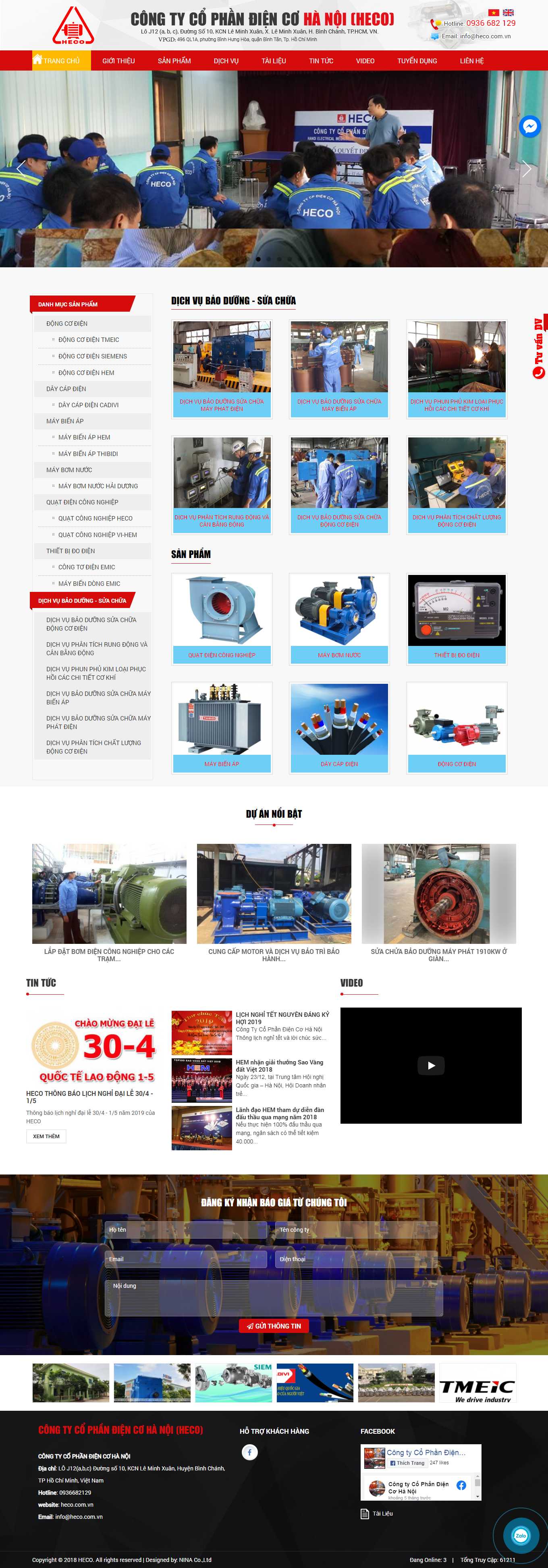 Thiết kế Web quận hoàng mai heco.com.vn