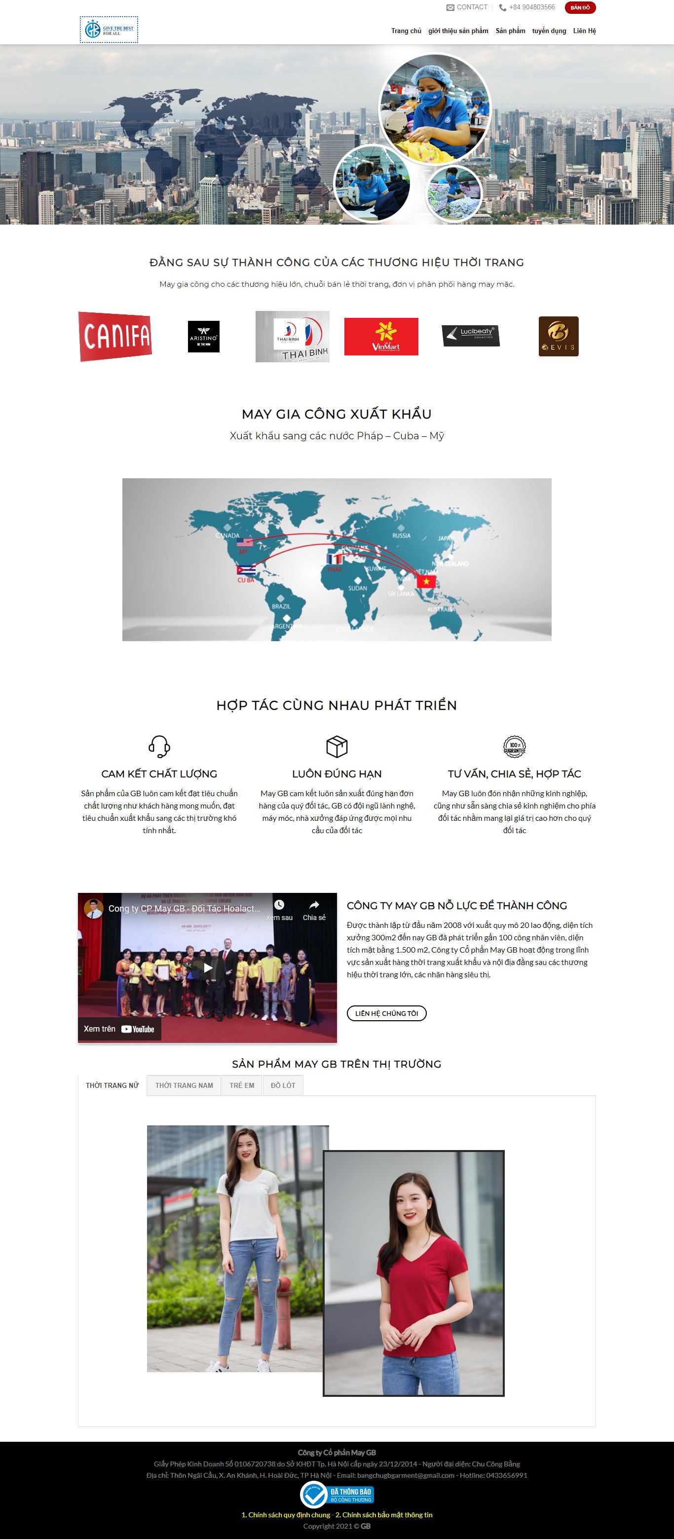 Thiết kế Web xuất khẩu maygb.com