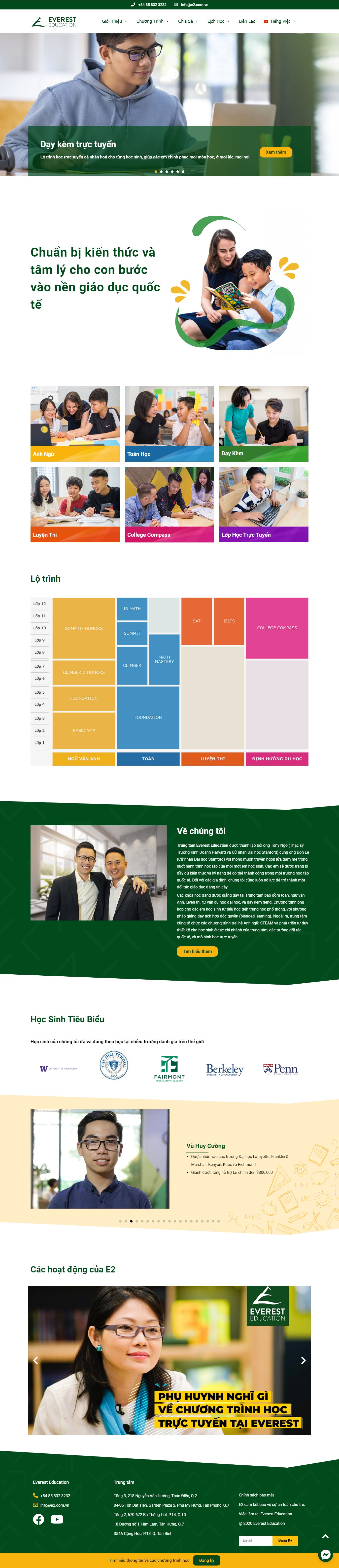 Thiết kế Web học online e2.com.vn