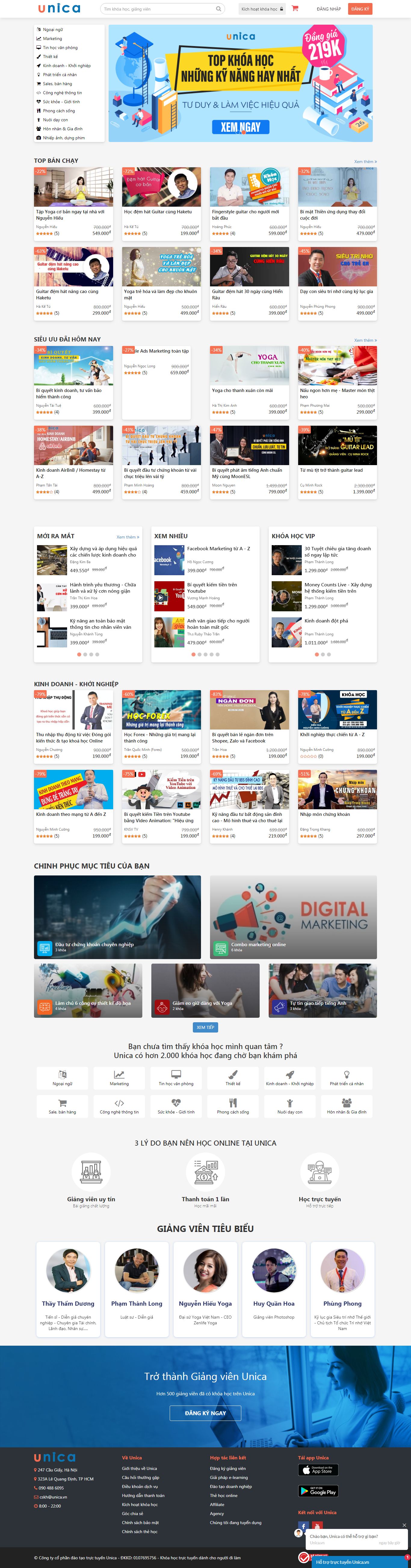 Thiết kế Web học online unica.vn