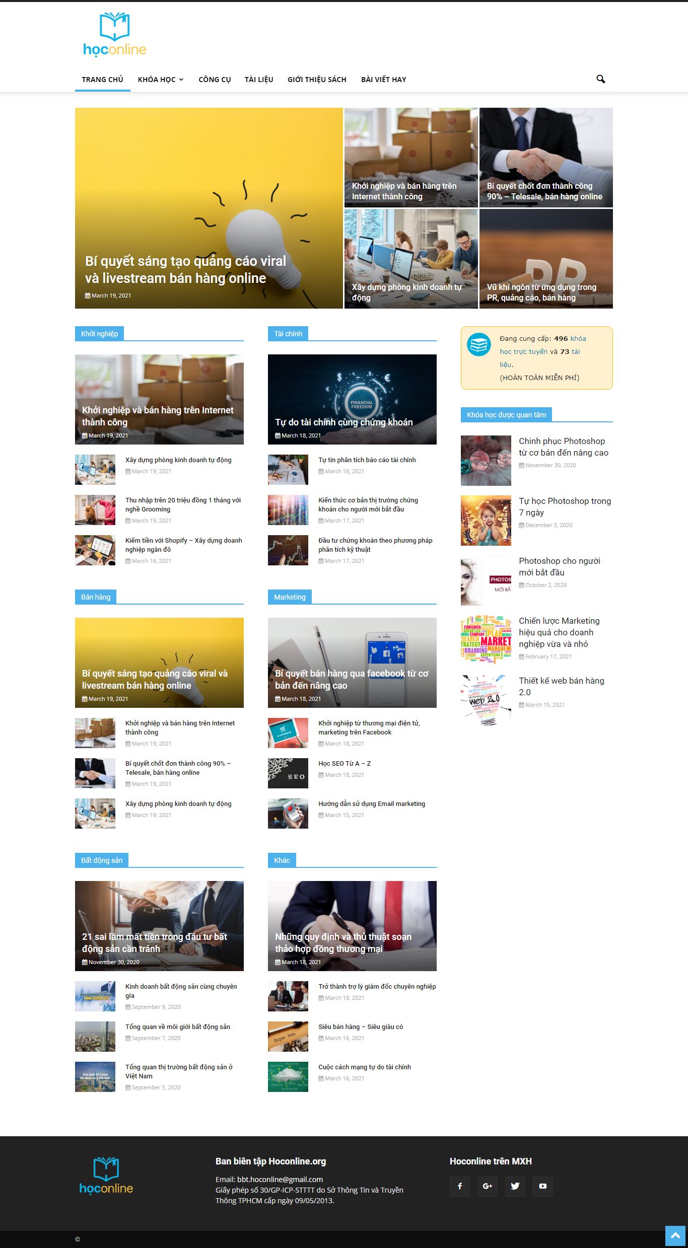 Thiết kế Web học online hoconline.org