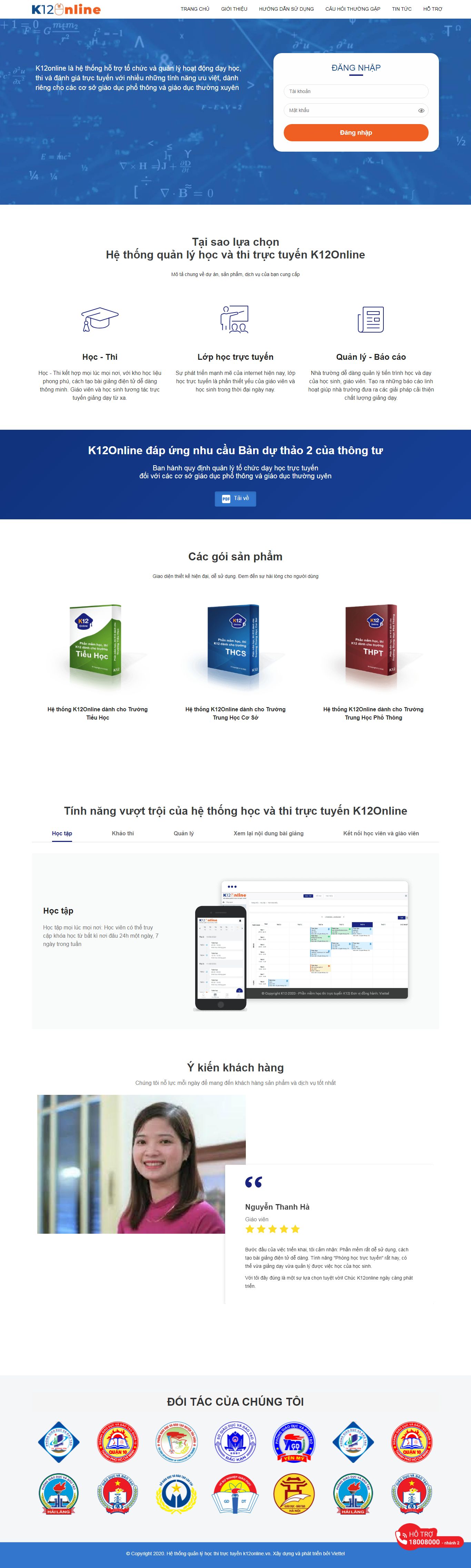 Thiết kế Web học online k12online.vn