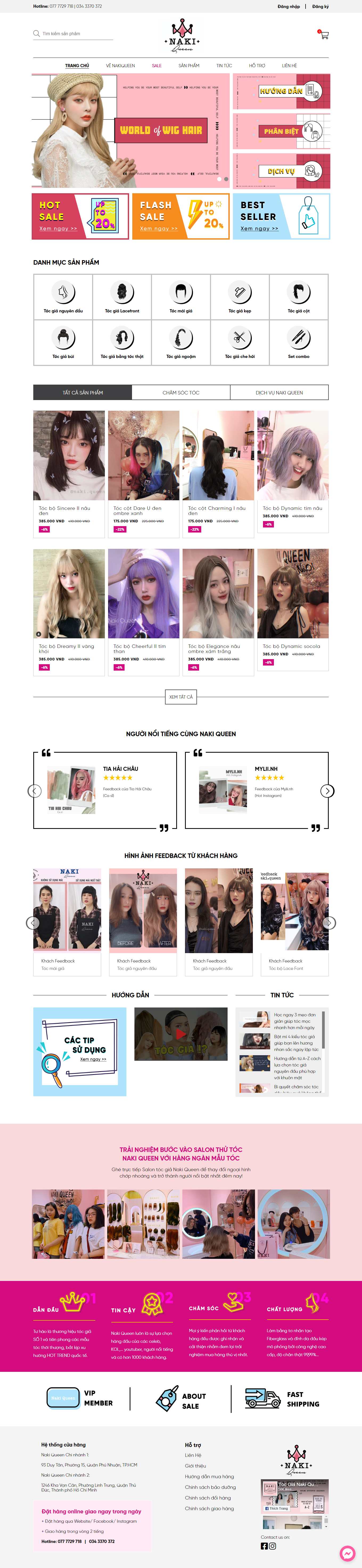 Thiết kế Web sehilo nakiqueen.com