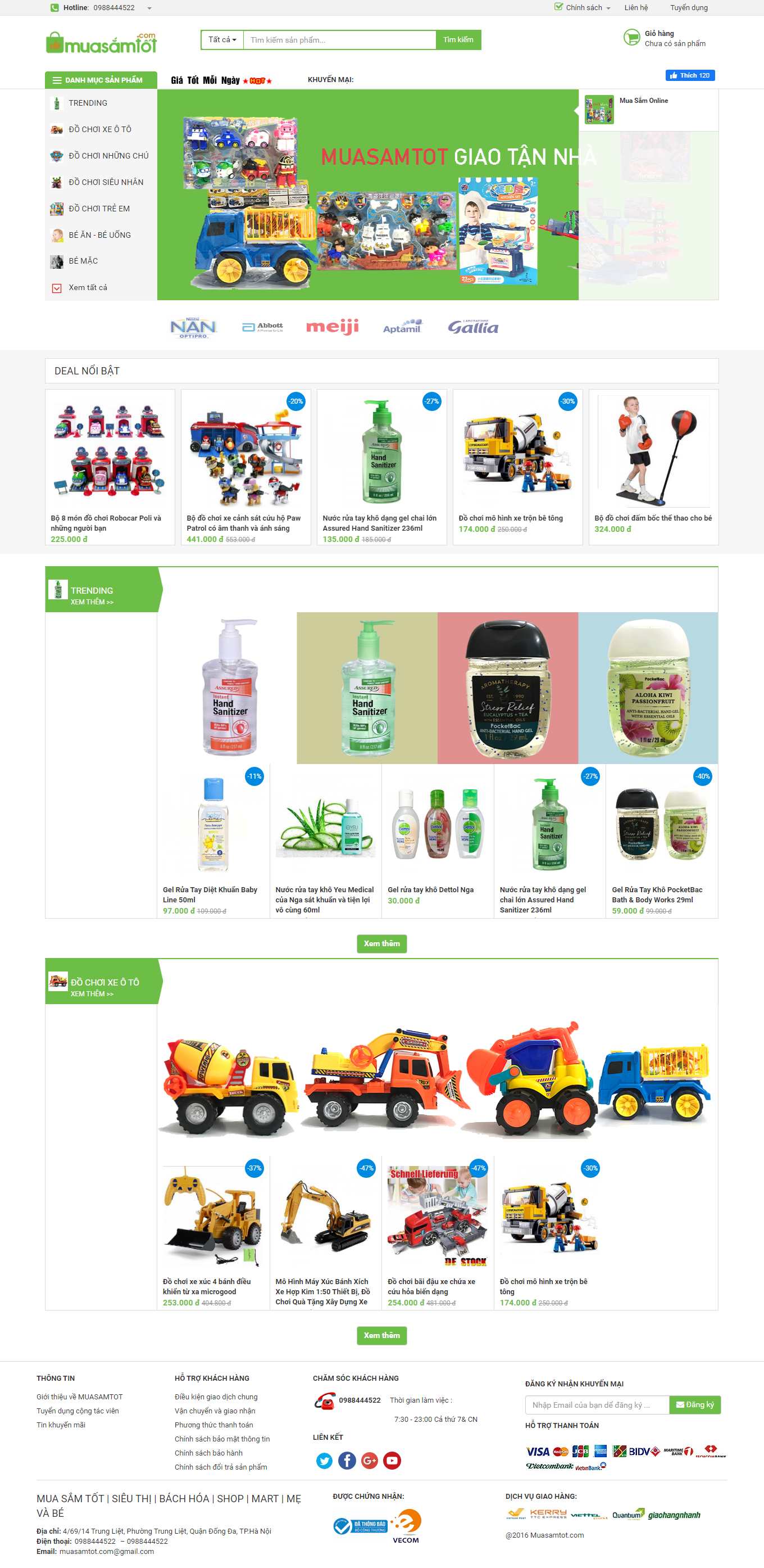 Thiết kế Web sehilo muasamtot.com