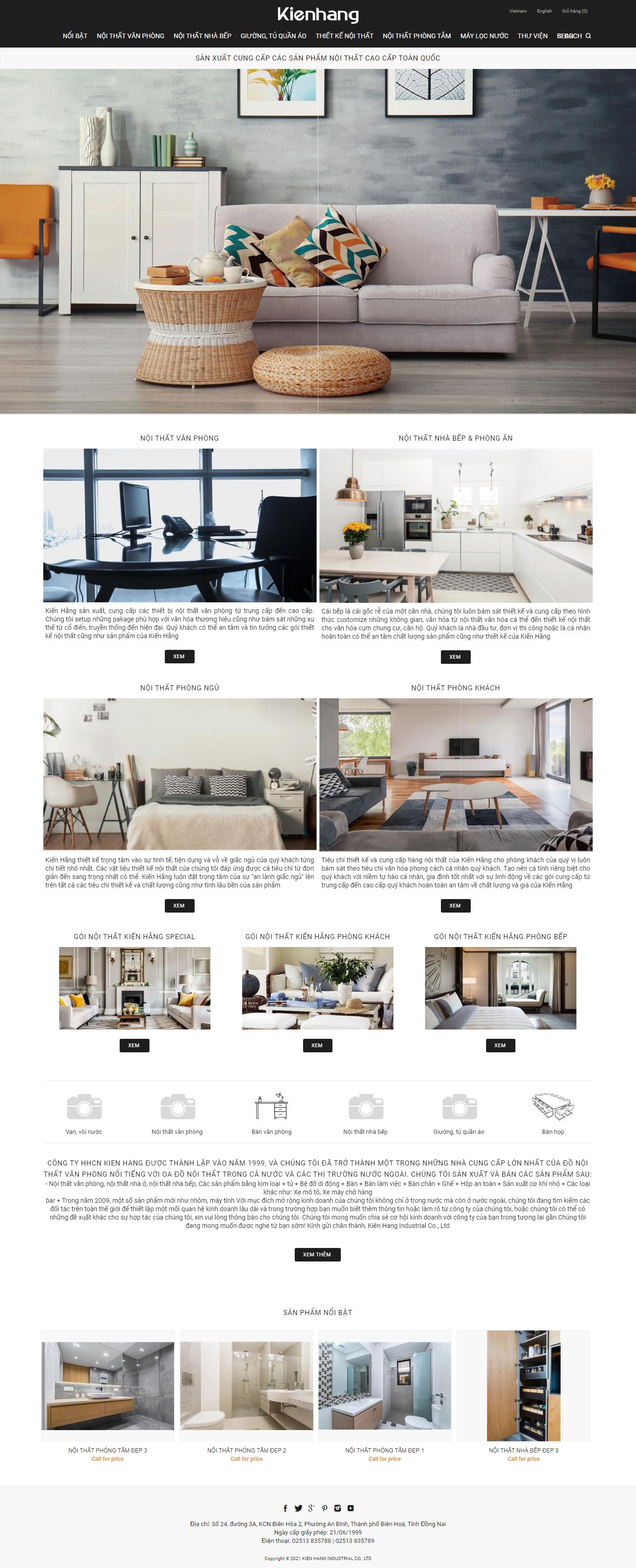 Thiết kế Web laravel kienhang.com.vn