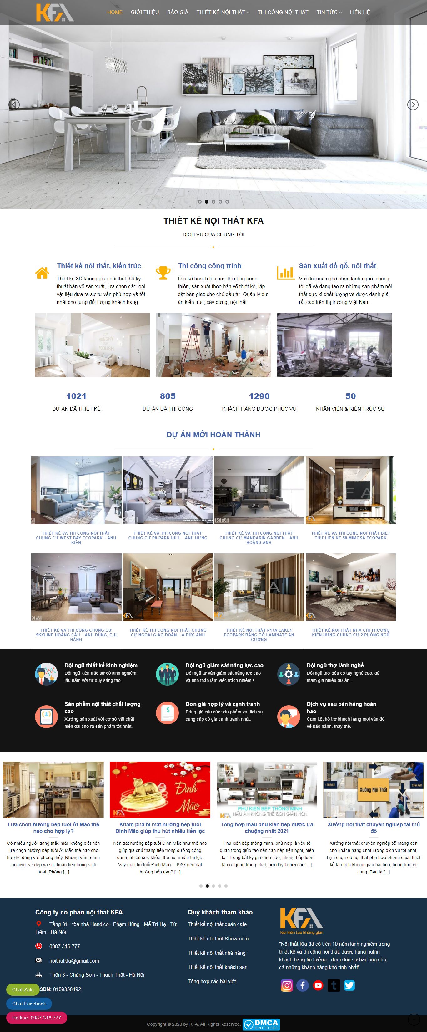 Thiết kế Web laravel kfa.vn