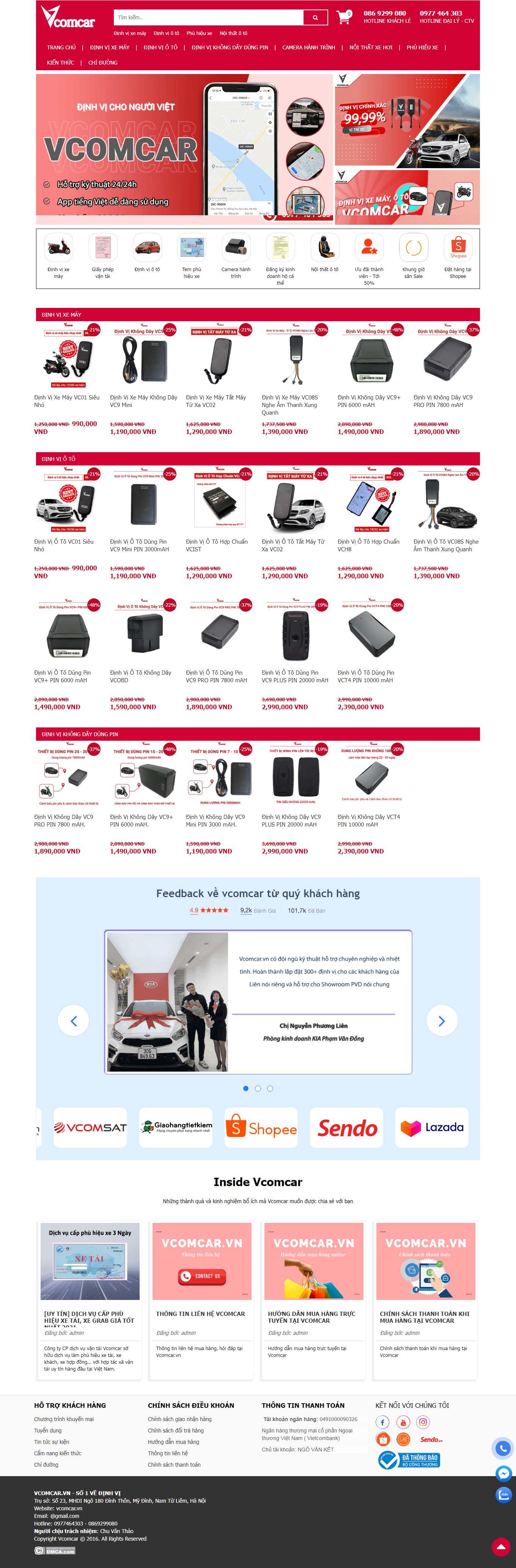 Thiết kế Web huyện gia lâm vcomcar.vn