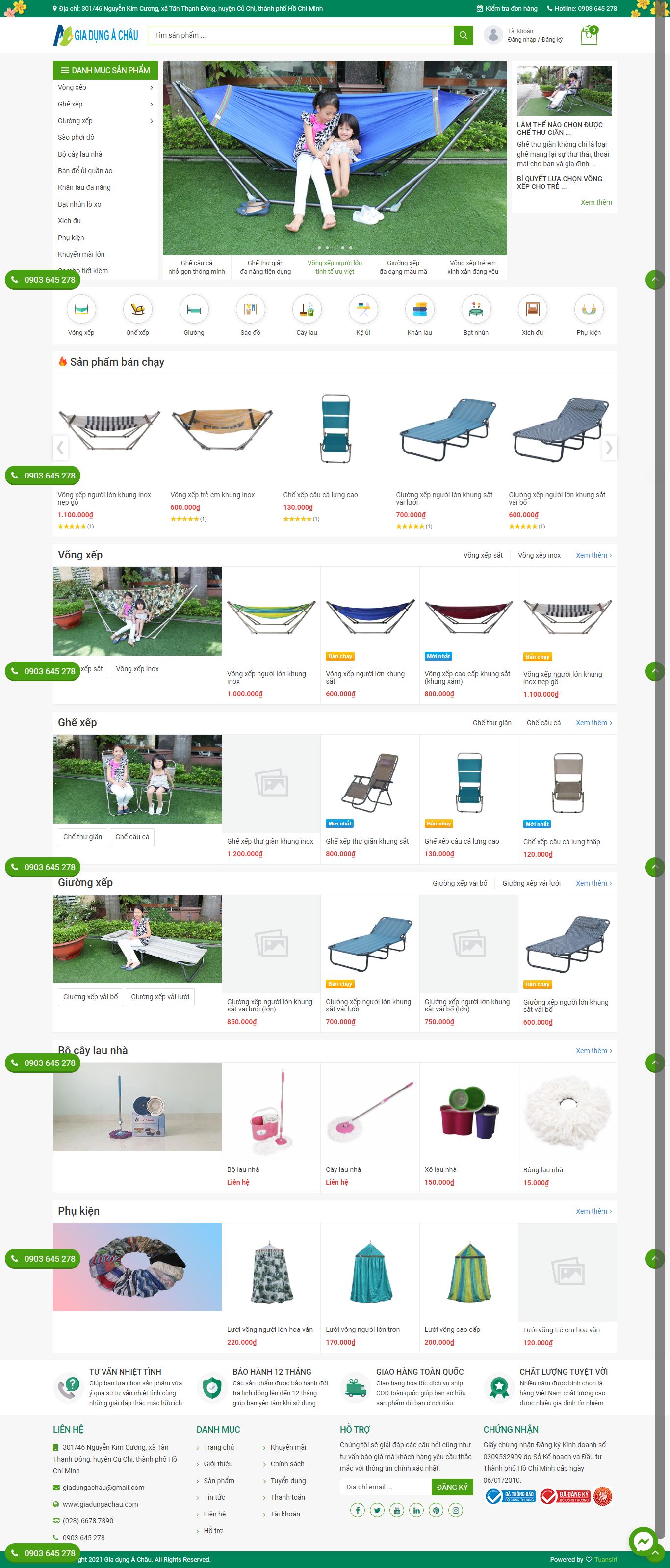 Thiết kế Web siêu tốc giadungachau.com