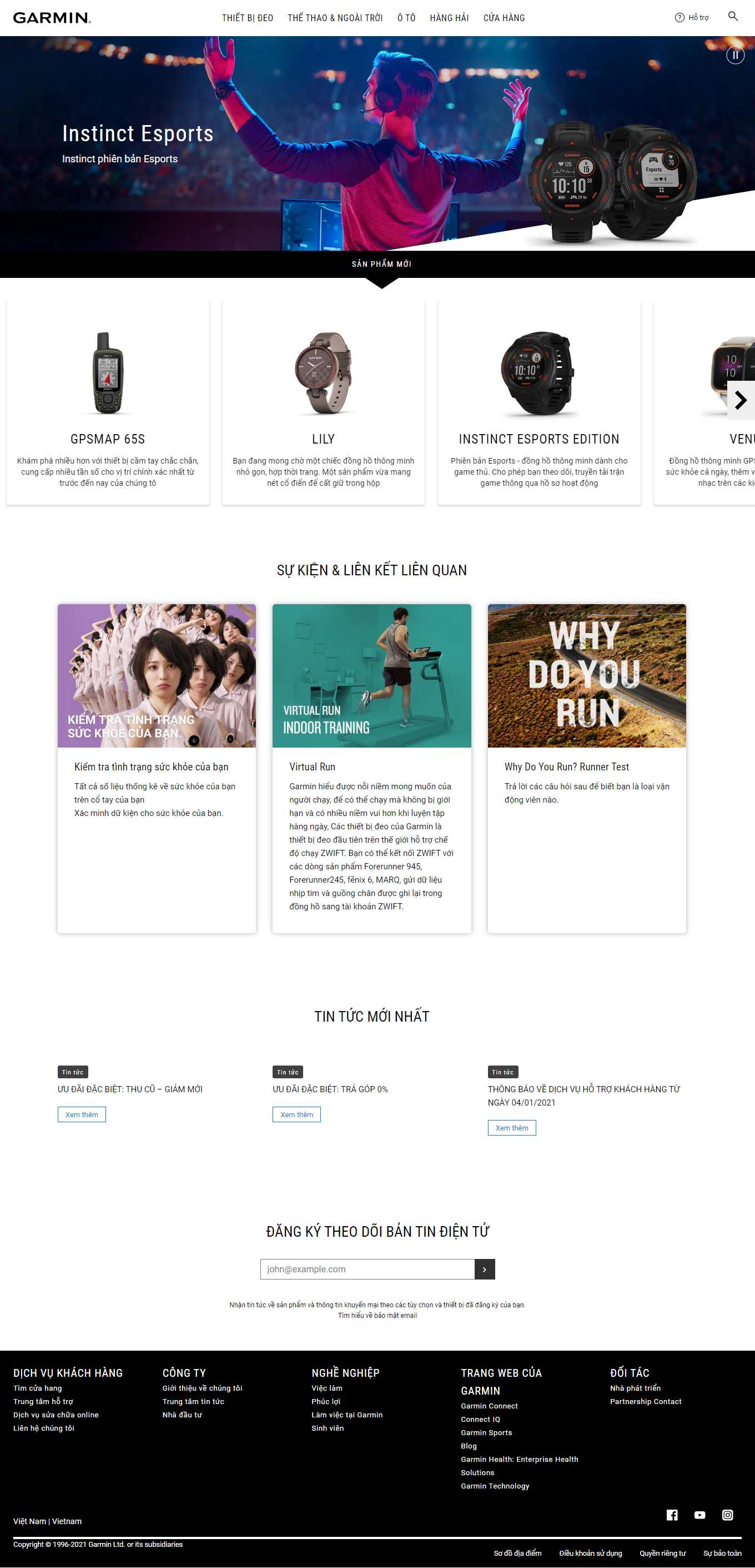 Thiết kế Web quận bắc từ liêm garmin.com.vn