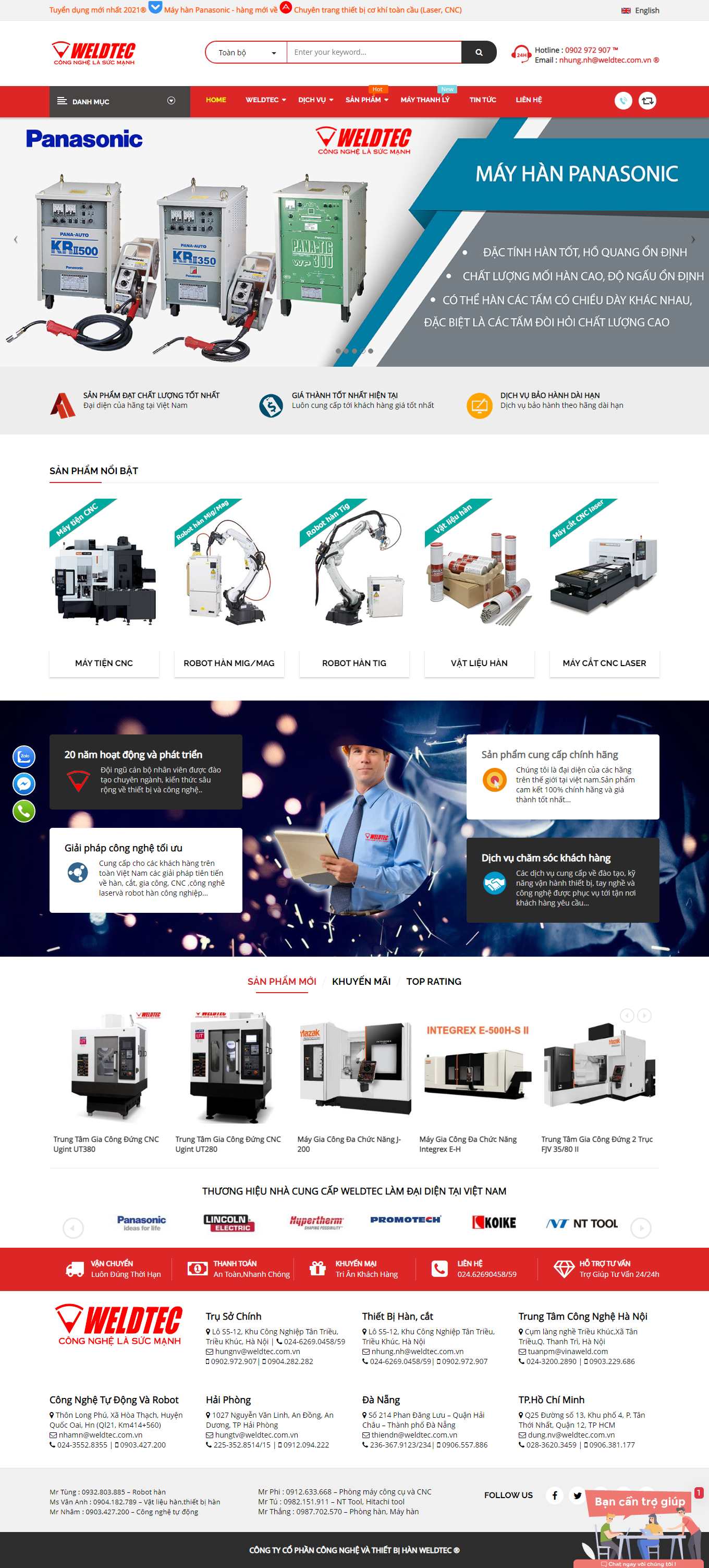 Thiết kế Web quận bắc từ liêm weldtec.com.vn