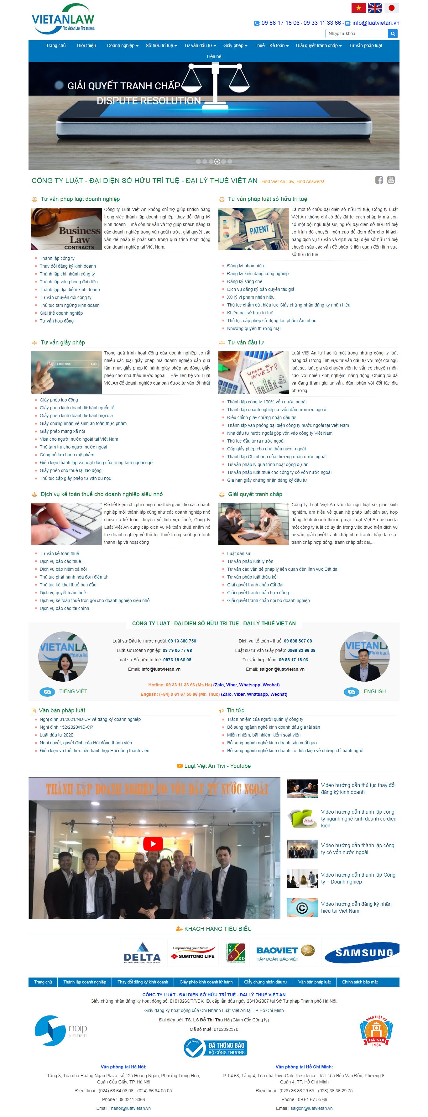 Thiết kế Web tối ưu seo luatvietan.vn