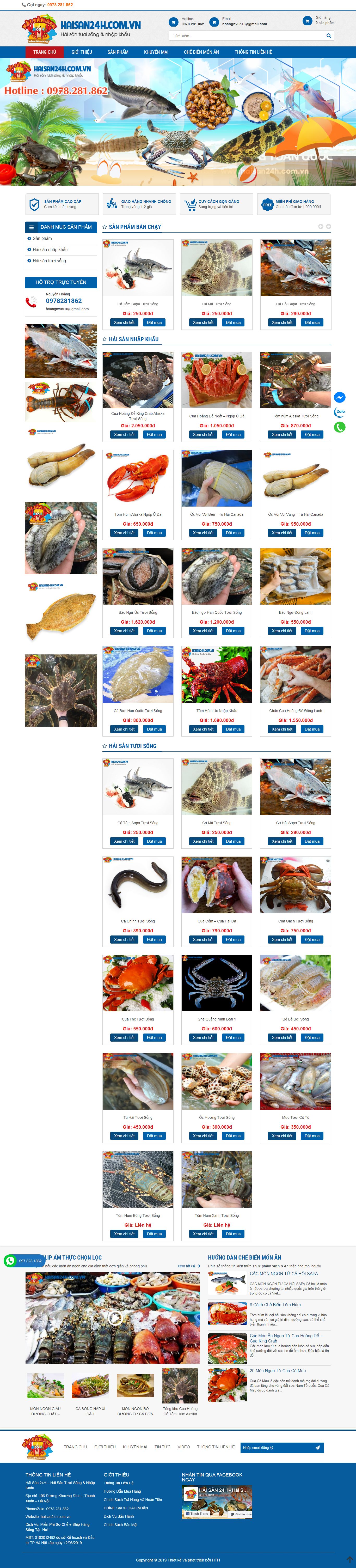 Thiết kế Web startup haisan24h.com.vn