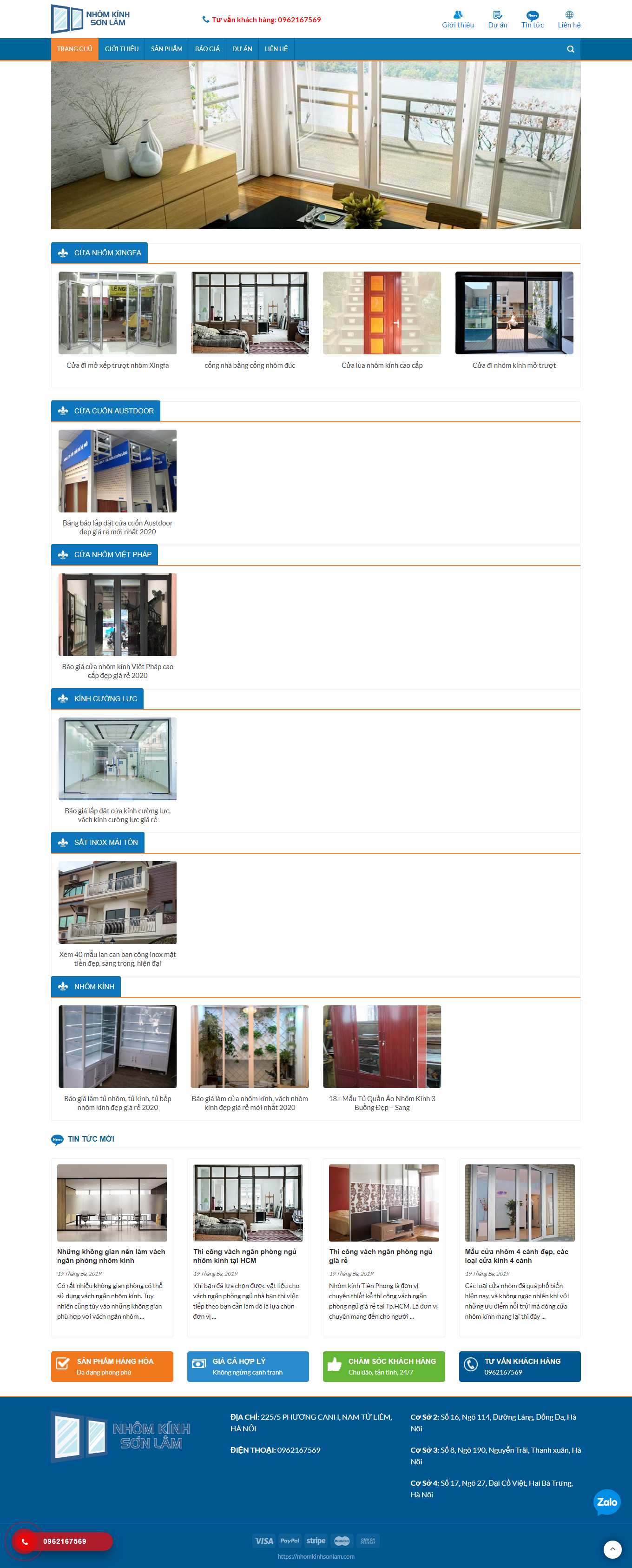 Thiết kế Web huyện quốc oai nhomkinhsonlam.com